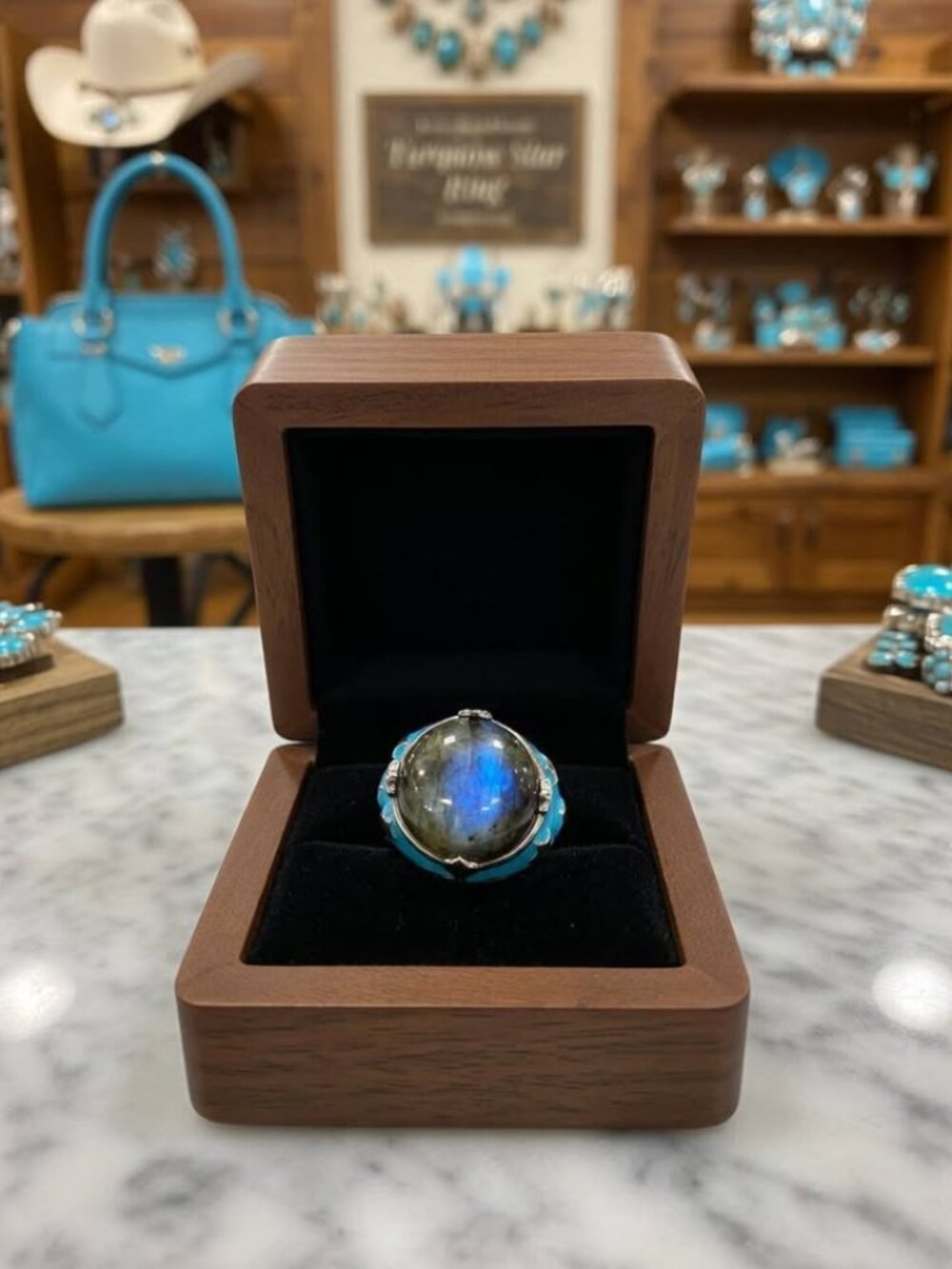 Western Midnight Aurora Ring
